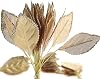 Factory Direct Craft Package of 100 Gold Glitter Trimmed Rose Leaves for Embellishing Corsages, Arrangements, and Crafts