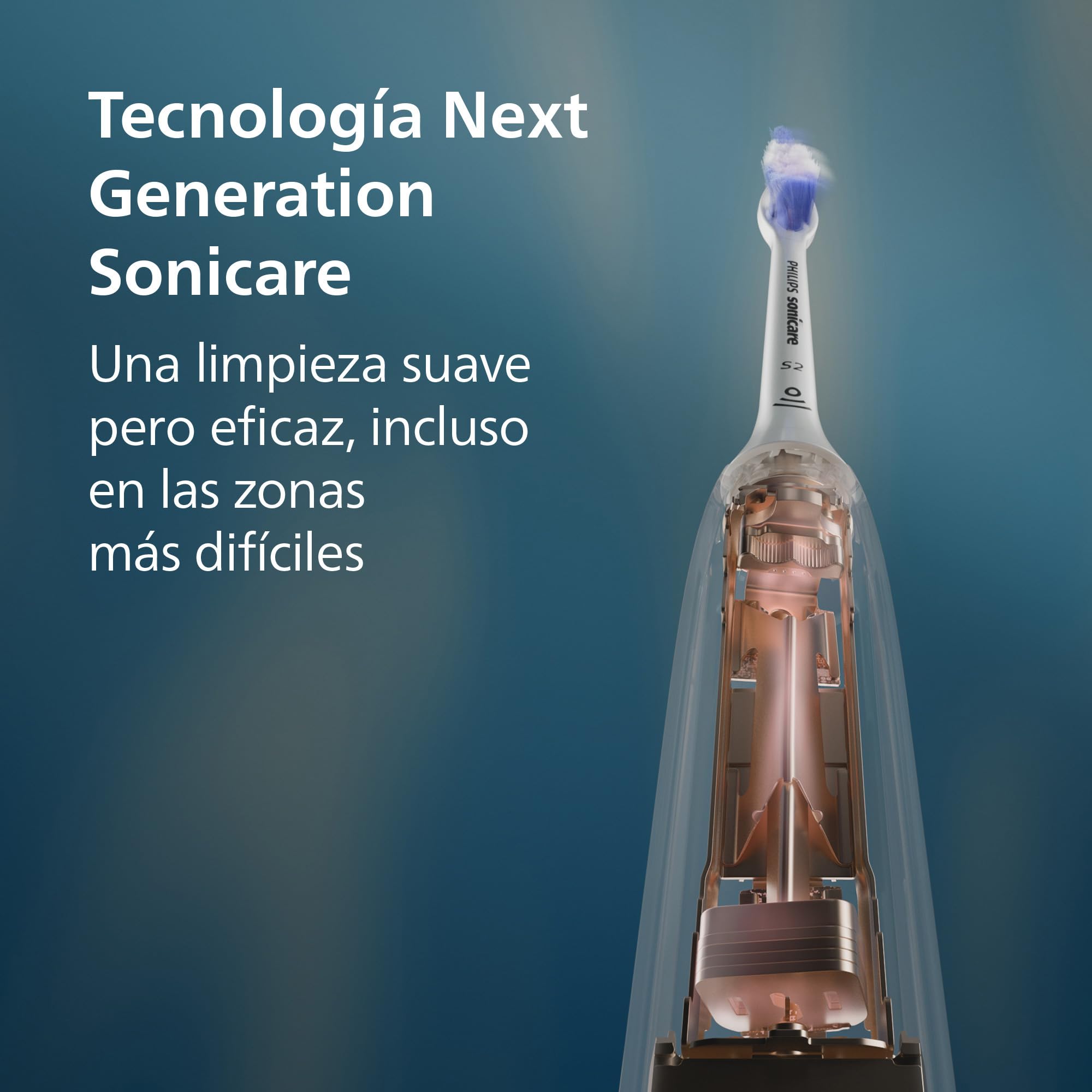 Philips Sonicare 7100 cepillo dental eléctrico, sónico con 4 modos de cepillado y 3 niveles de intensidad, alerta de presión, EasyStart, SmarTimer, negro, HX7421/08 [Nueva Tecnología] - 3