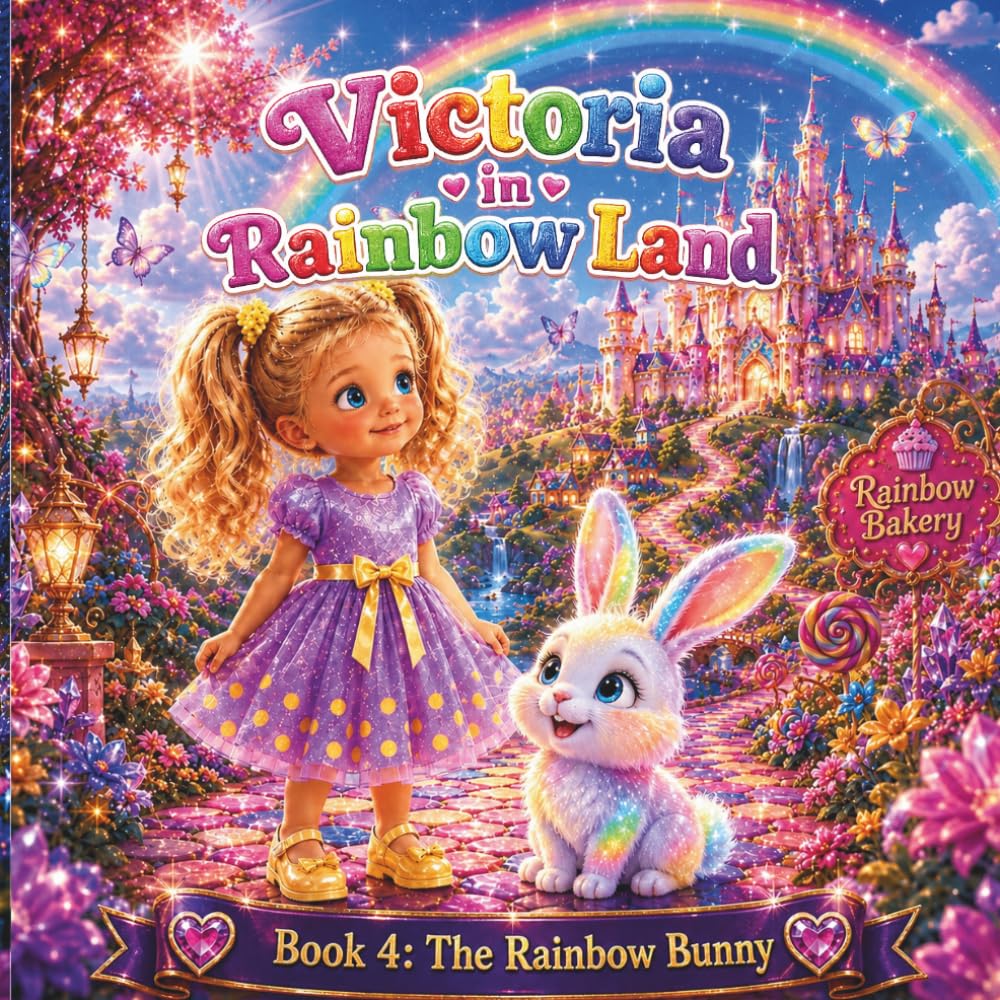 Victoria in Rainbow Land Book 4: The Rainbow Bunny: A Magical 24-Page Adventure Through the Rainbow Land, Short Bedtime Story for Kids
