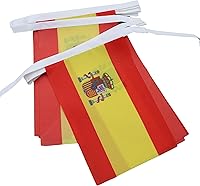 Vista 232 de Guatemala 19.7 ft BUNTING Flag 20 banderas 9'' x 6'' - Banderas de cuerda guatemalteca 5.9 x 8.3 in - AZ FLAG