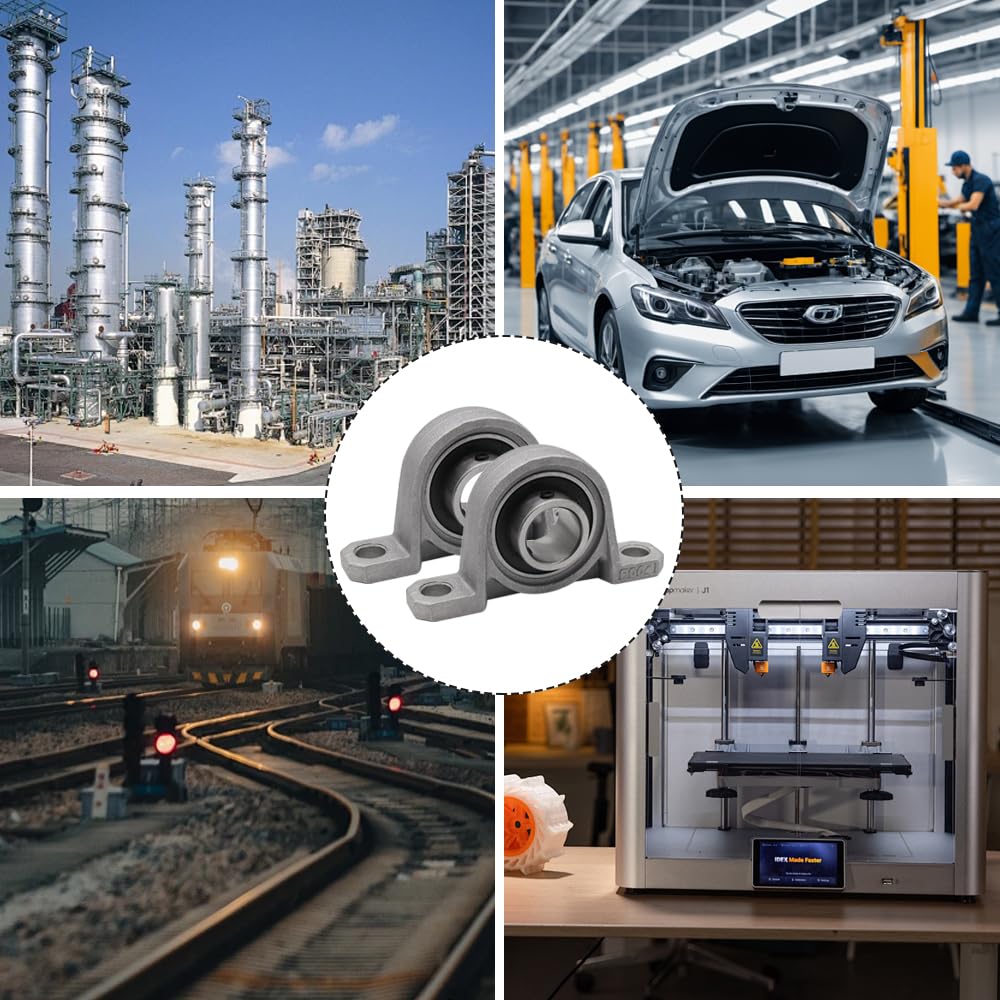 4 Pezzi 20mm Cuscinetti a Sfera con Supporto KP004 Cuscinetto a Sfere Autoallineante Può essere Utilizzato Come Accessori e Parti Meccaniche