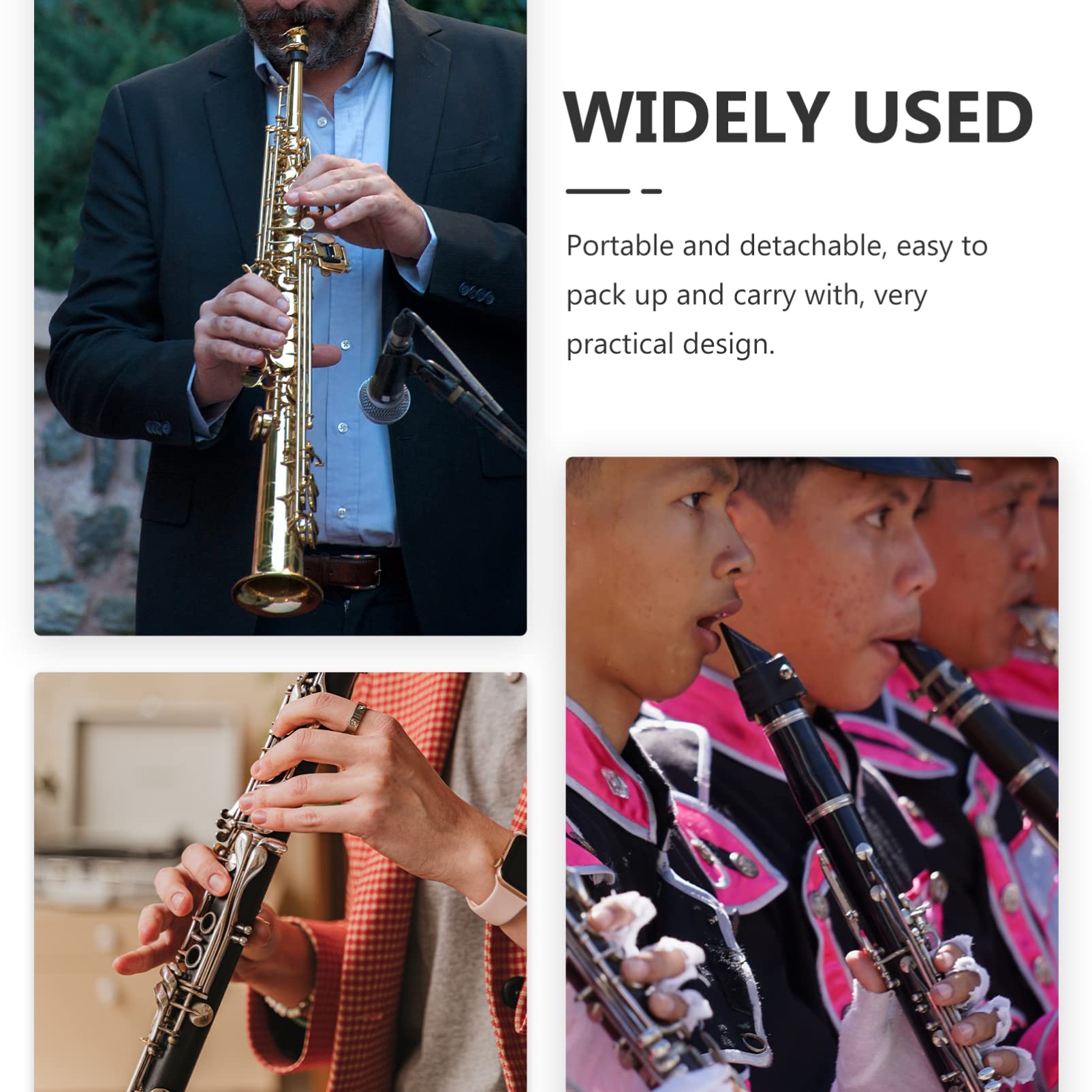 ABOOFAN 5 Soportes Portátiles Para Clarinete Y Oboe De Plástico Resistente Para Instrumentos De Viento.
