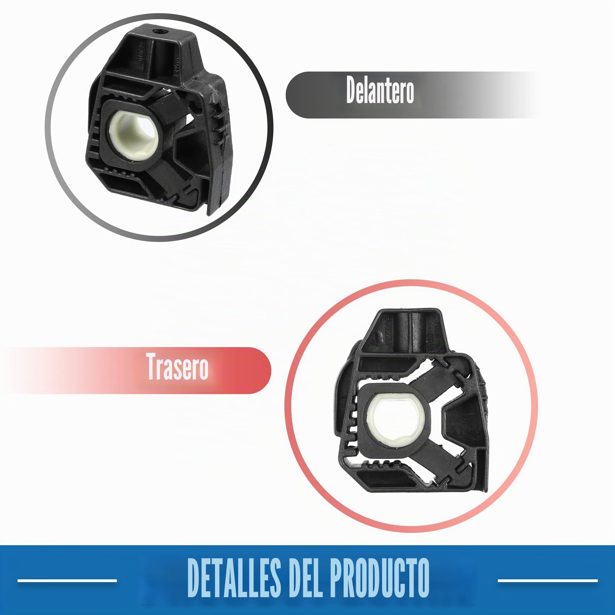 X AUTOHAUX - Soporte de radiador para coche, montaje 1J0806157F para Volkswagen (Set de 4)