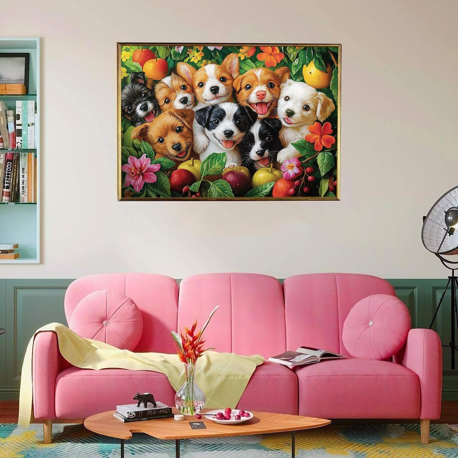 Puzzle 2000 Teile Tier, Holzpuzzle Erwachsene, Klassisches Lernspiel Puzzle Hund, Groß Impossible Jigsaw Puzzles, Wunderschönes Deko Puzzes und Geschenke, Bastelset Erwachsene 99.5 X 70.5cm 8p-111