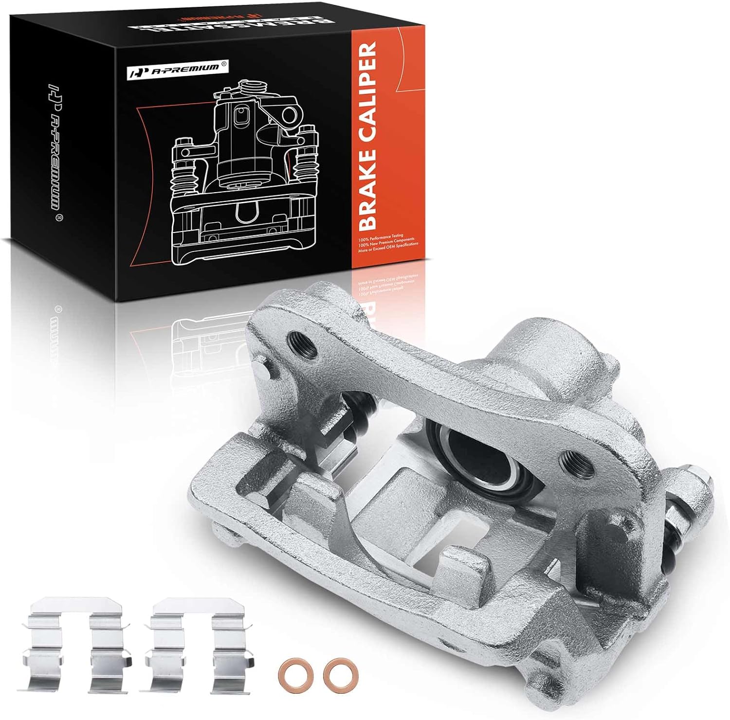 A-Premium Disc Brake Caliper Assembly with Bracket Compatible with Select Hyundai and Kia Models -Sonata 2015-2019, Optima 2016-2020 - Rear Right Passenger Side