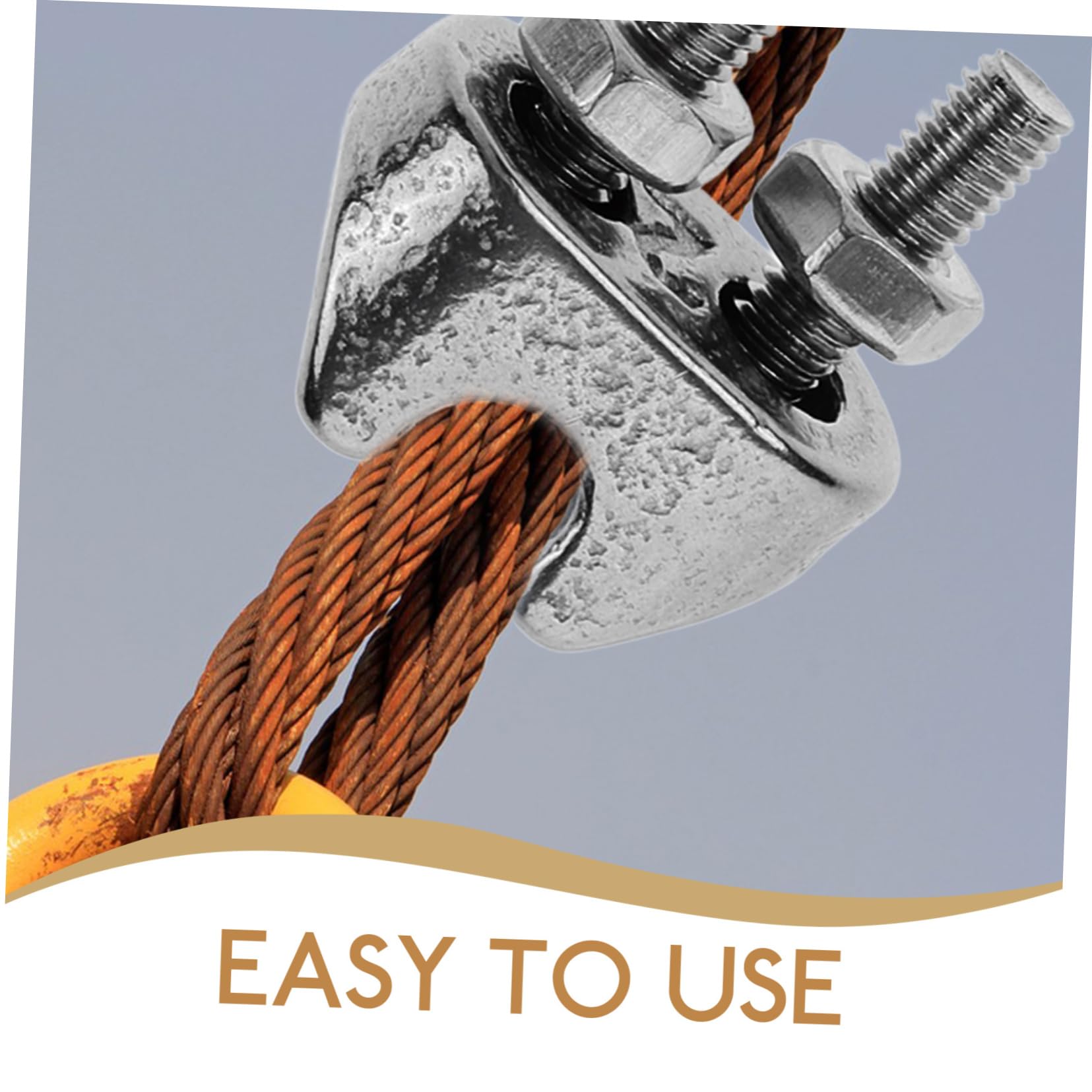 Cabilock Stainless u Bolt Cable Clamp 10pcs Wire Rope Clamps High Strength for Temporary Guardrail Systems