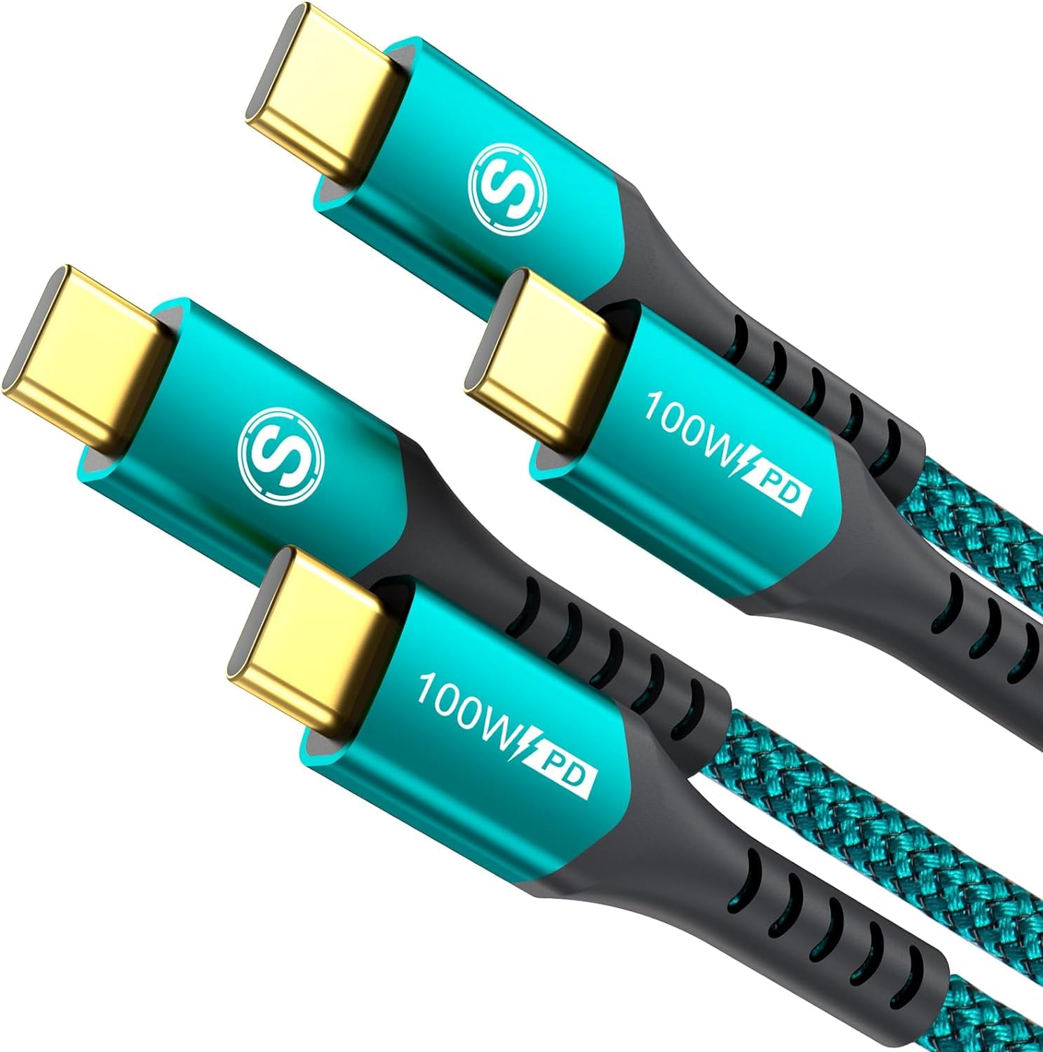 USB Type C ケーブル【3M/2本】タイフc ケーブル【PD& QC3.2対応 100W急速充電】USB C-Cけーぶる たいふc usb cけーぶる iPhone 17 16 15 Pro Max,MacBook Pro/Air iPad Pro、Samsung Galaxy S24/S23/S22/S21,Sony,Google Pixel,type c機器と互換性があり(グリーン)