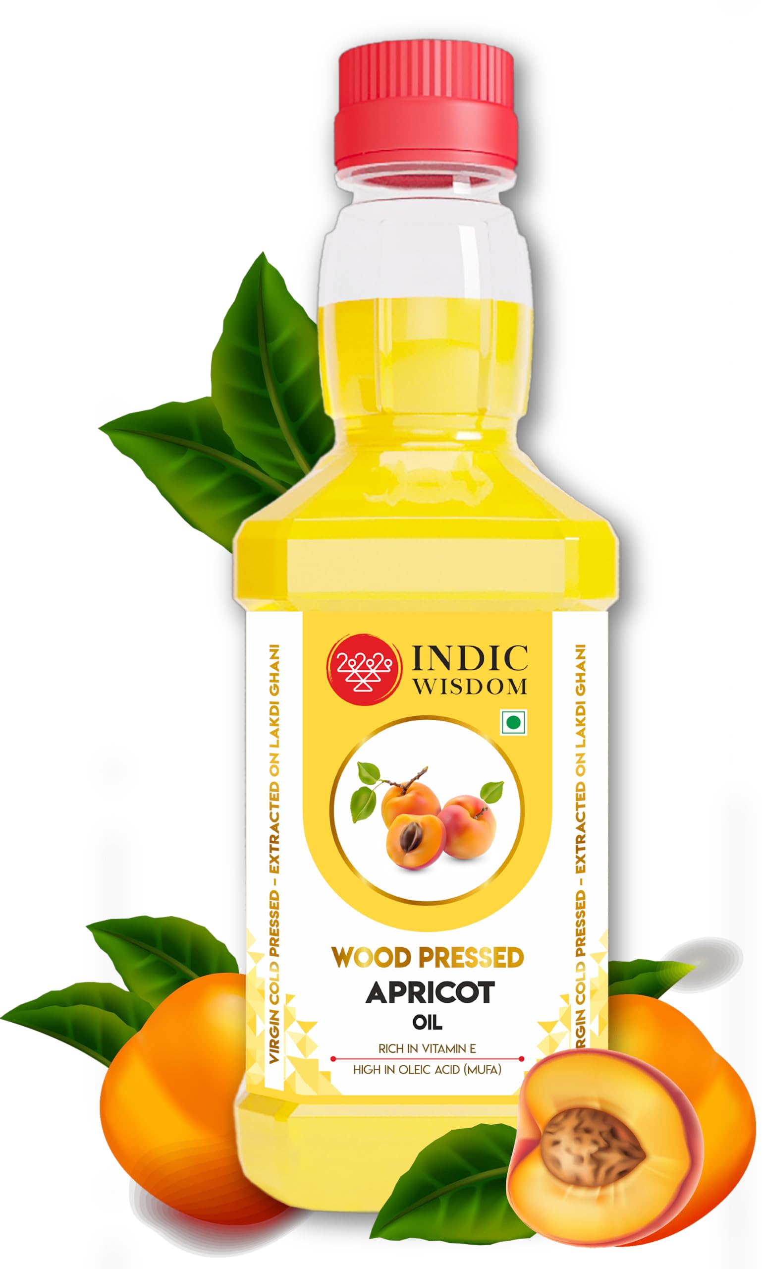 IndicWisdom Wood Pressed Apricot Oil 100 ml (Cold Pressed Apricot Oil - Extracted on Wooden Churner) (B08GCS7D17) Amazon Price History, Amazon Price Tracker