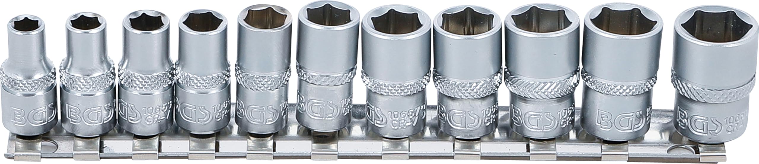 Bgs 2433 Socket Set, Silver, 1/4-Inch, 11 Piece 4026947024332