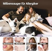 Dibea UV-10 Matrac Porszívó 10000 Pa 300W UV Lámpával - Poratka Eltávolító Ágymattress Tisztító HEPA Szűrővel, 400ml Portartály, Allergiások 3