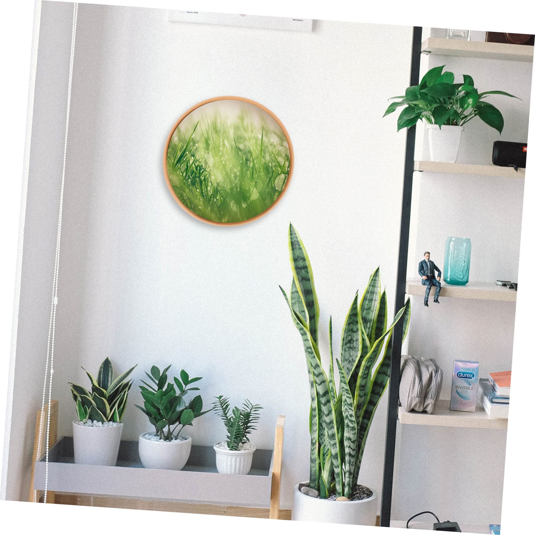 Cornice Tonda in Legno, Display Frame da Tavolo per Foto