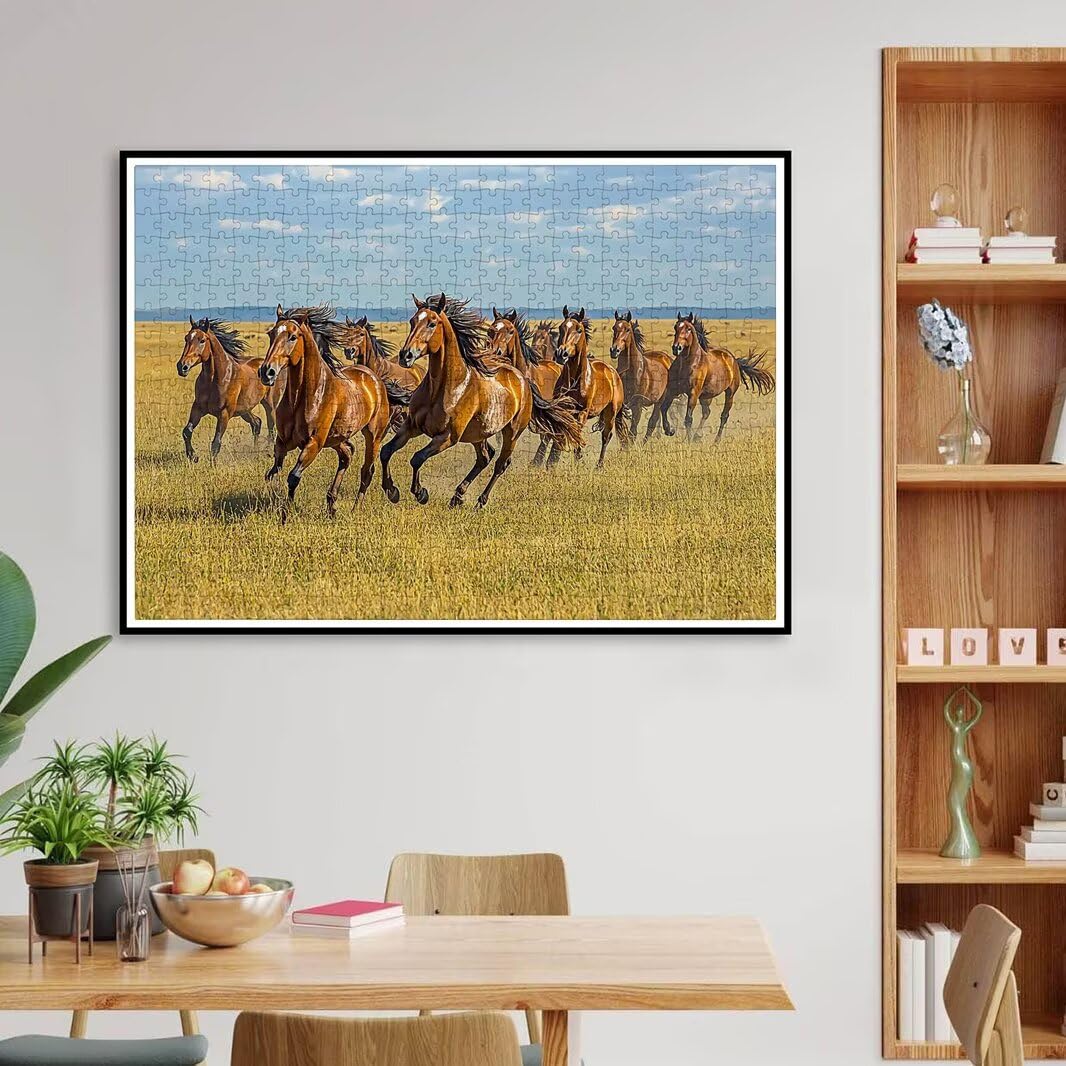 Puzzle 1500 Pezzi, Puzzle Cavallo per Adulti, 87x57cm, Compact Box -4414