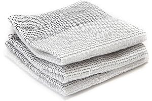 Full Circle Tidy 100% Organic Cotton Dish Cloths, Set of 3, Grayscale