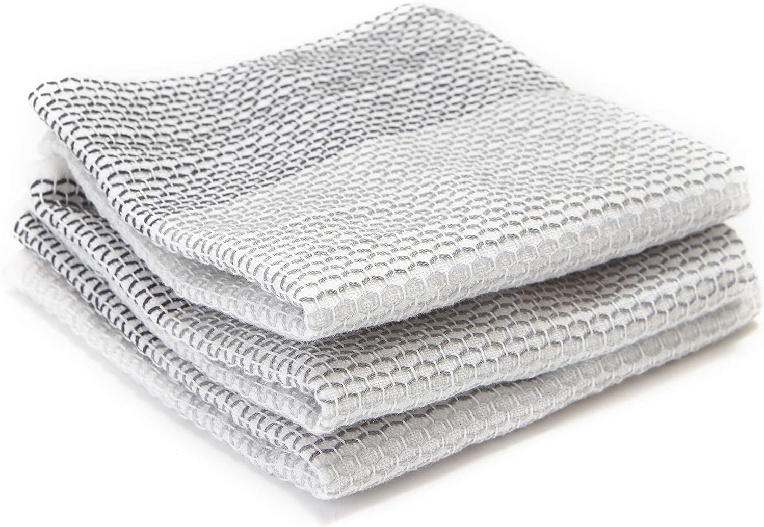 Full CircleTidy Dish Cloths (set of 3) Grey FC10206GY, Cotton, 30.5 x 0.2 x 30.5 cm