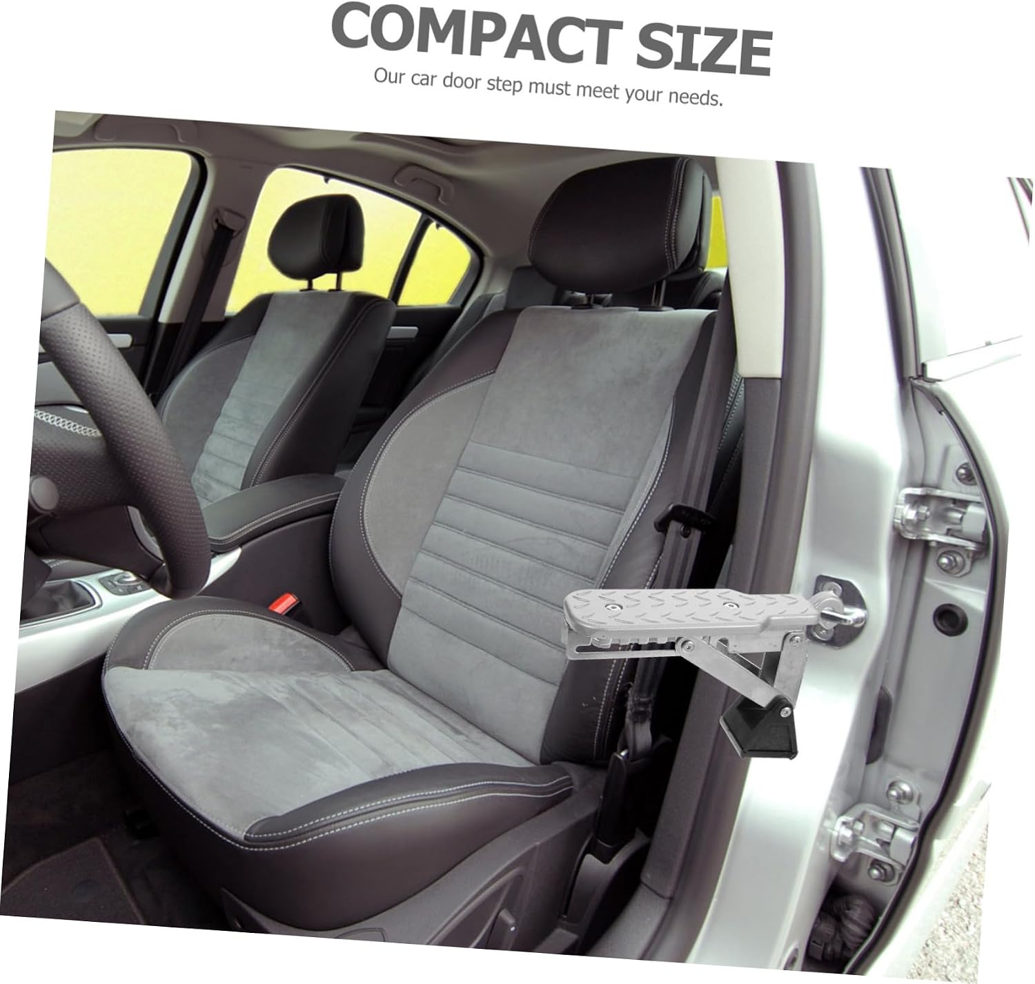Car Door Step for Roof Access, Silver Aluminum Alloy