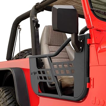 EAG Safari Tubular Door with Side View Mirror Fit for 76-95 Wrangler CJ7 / YJ
