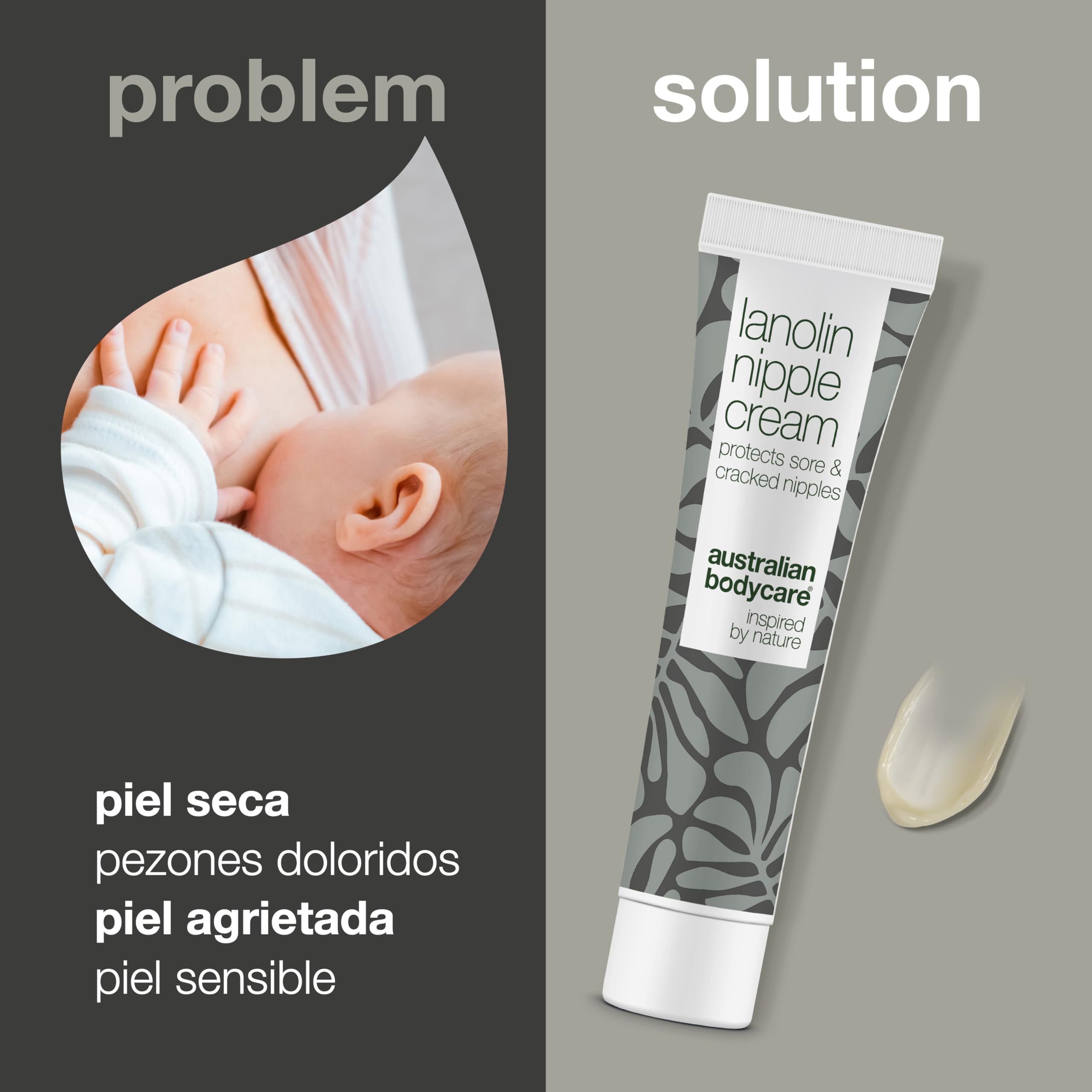Crema para pezones con lanolina – Cuidado natural para pezones secos, agrietados y doloridos – Hidratación profunda