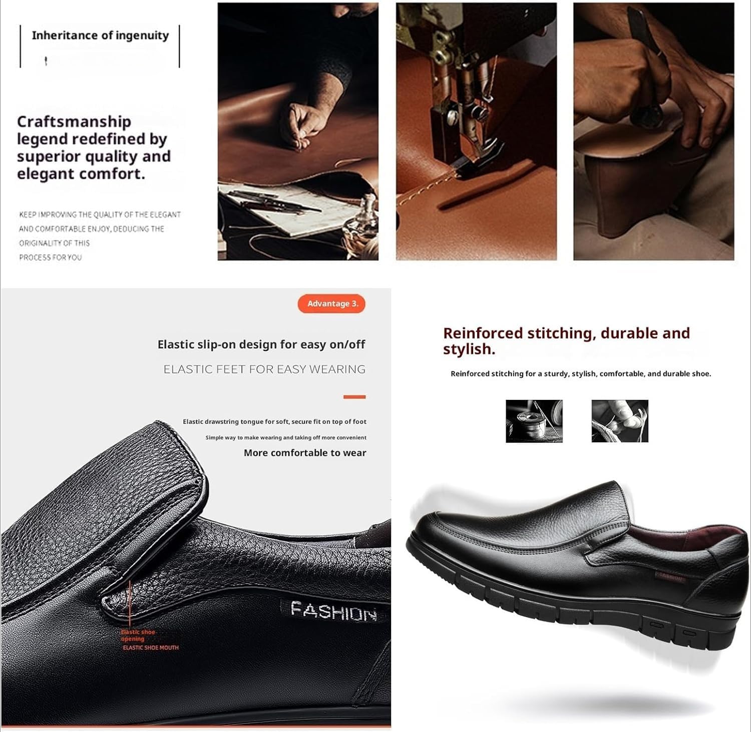 Mocasines de cuero para hombre, cómodos, suaves, clásicos, para conducir, negocios, trabajo, oficina, uso diario