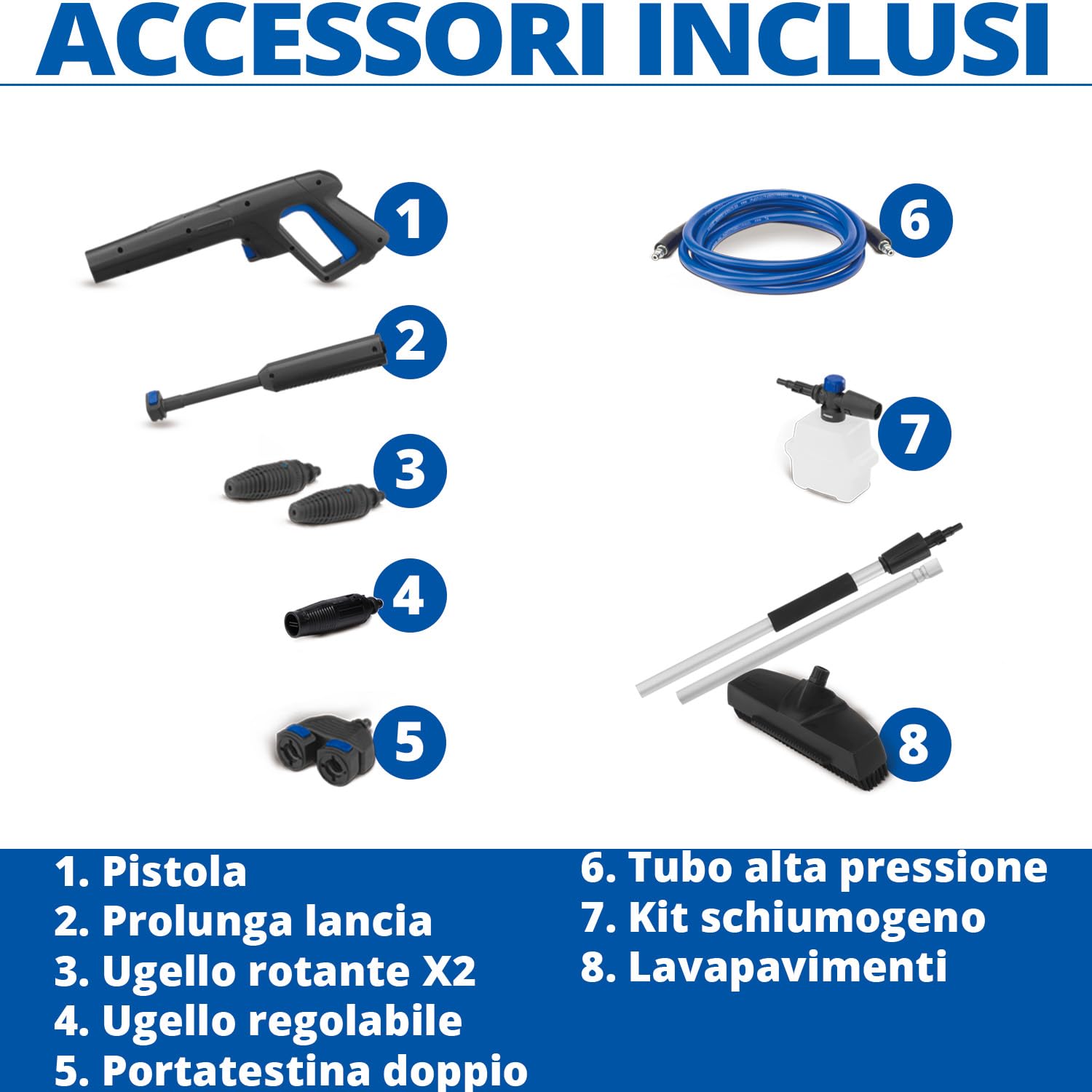 AR Blue Clean Idropulitrice ad Alta Pressione e-4 TWINFLOW D con Dualtech System e Power Brush (2500 W, 150 bar, 810 l/h)