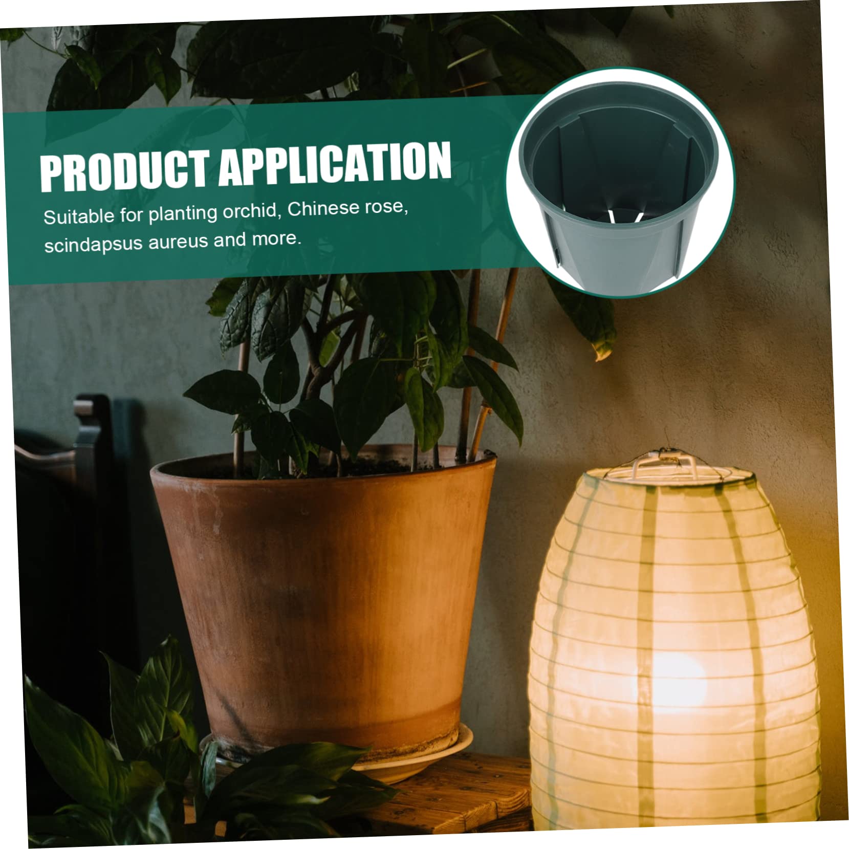 BESTonZON 5pezzi Vaso per Piante in Plastica Rotondo Controllo delle Radici per Balcone Uso Domestico Giardino Cortile Parco Regalo per Appassionati di Giardinaggio