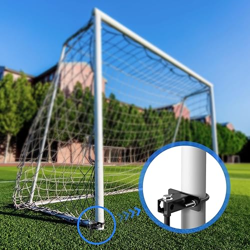 Miniatura 7 de Feeloco Anclaje de suelo, estacas de cama elástica de anclaje de suelo resistentes, tornillos de tierra en espiral de metal, kit de anclaje para