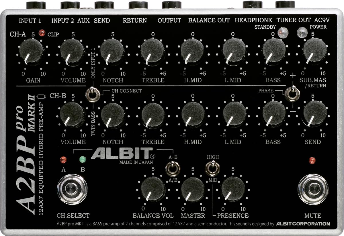 ALBIT / A2BP Pro MARK II 2CH BASS PRE-AMP アルビット ベース用 プリアンプ