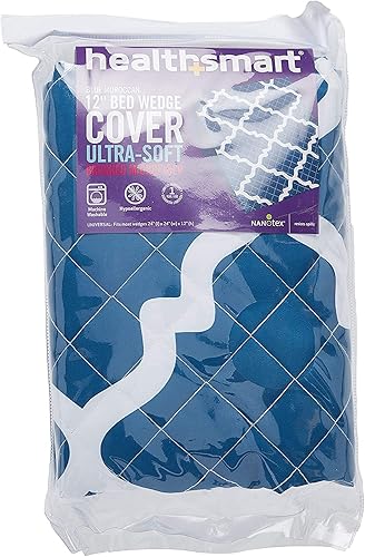 Miniatura 7 de HealthSmart Premium - Funda para cuña de cama hipoalergénica y ultrasuave, 555-9038-2400, Cubierta, Azul Marroquí, 1