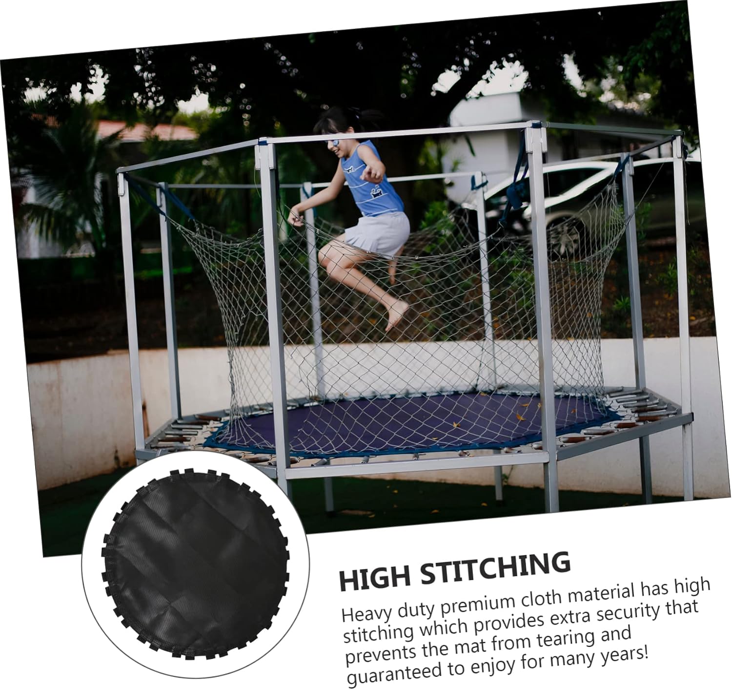 1pc Weatherproof Trampoline Mesh for Boys and Girls Round Trampoline Mat Exercise Mat
