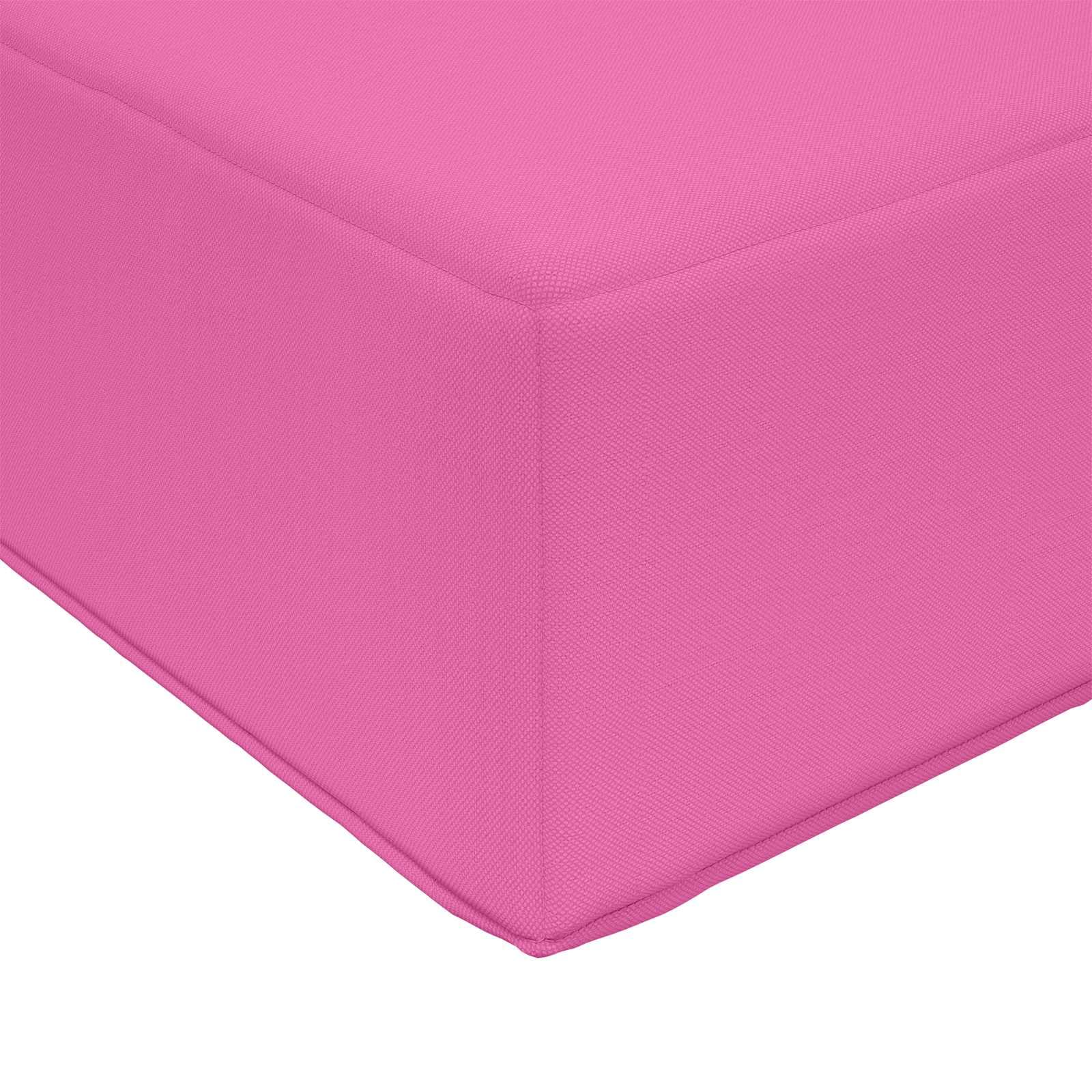 Cuscino per seduta rosa 80 x 40 x 8 cm in 100% poliestere con imbottitura in schiuma ergonomica sfoderabile lavabile per sedia poltrona cucina interno ufficio comfort postura