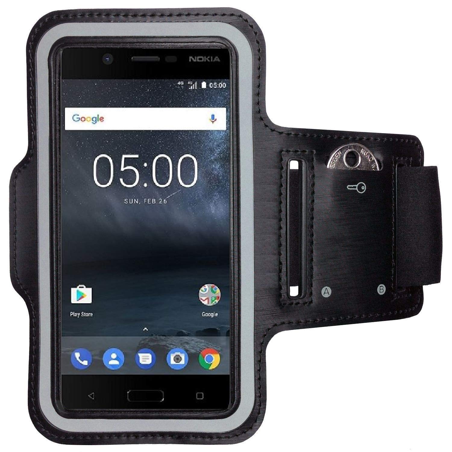 CoverKingz Sportarmband Für Nokia 7.2 – Armtasche Mit Schlüsselfach, Verstellbar (22-40 Cm) – Für Laufen & Fitness