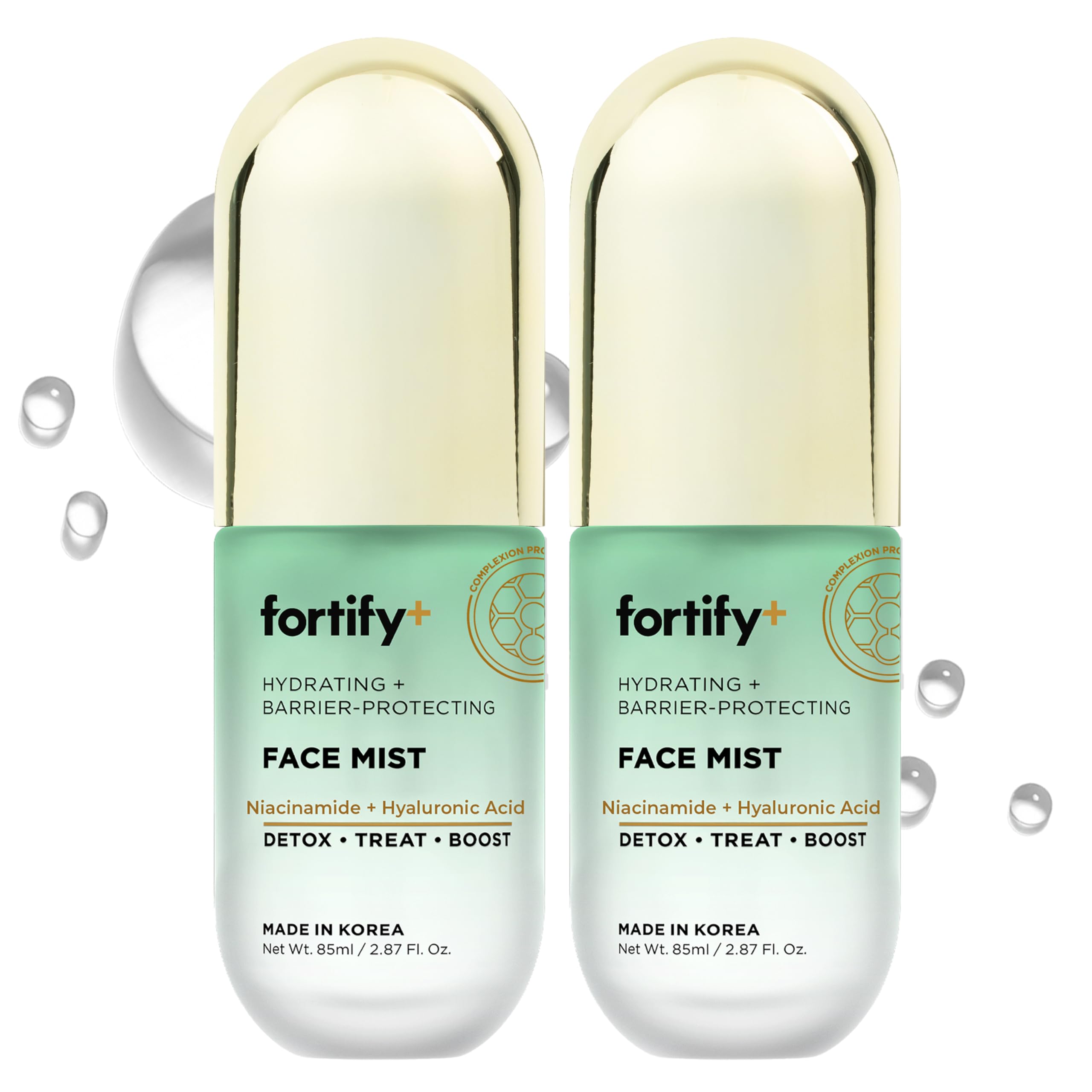 Fortify Skincare Hydrating Face Mist with Hyaluronic Acid & Niacinamide - 3-in-1: Detox, Treat, Boost - Dermatologist Tested - Fragrance-Free, For All