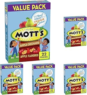 Mott's Fruit Flavored Snacks, Apple Orchard, Gluten Free, 22 ct (Pack of 5)