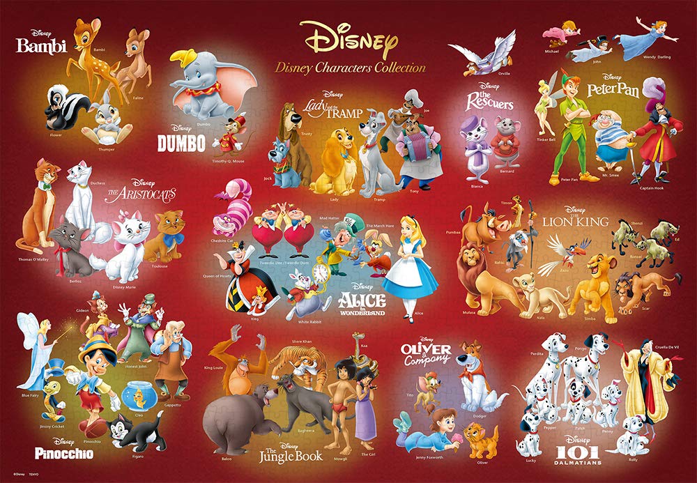 Disney - @ページ Disney Disney Characters Collection 1000 Piece Jigsaw puzzle