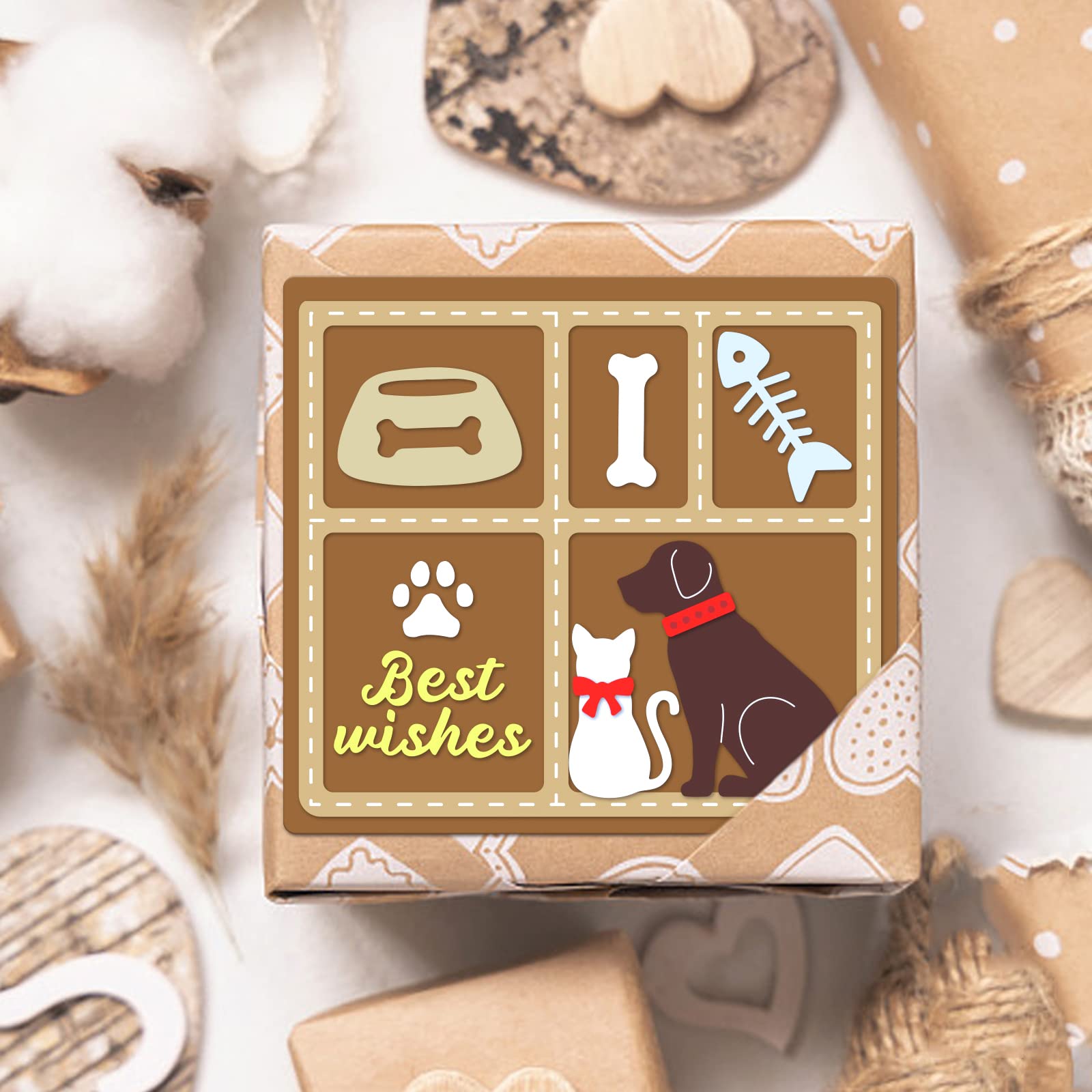 GLOBLELAND Dogs Cats Cutting Dies Metal Pet Animals Bones Die Cuts Embossing Stencils Template for Paper Card Making Decoration DIY Scrapbooking Album Craft Decor - Image 3