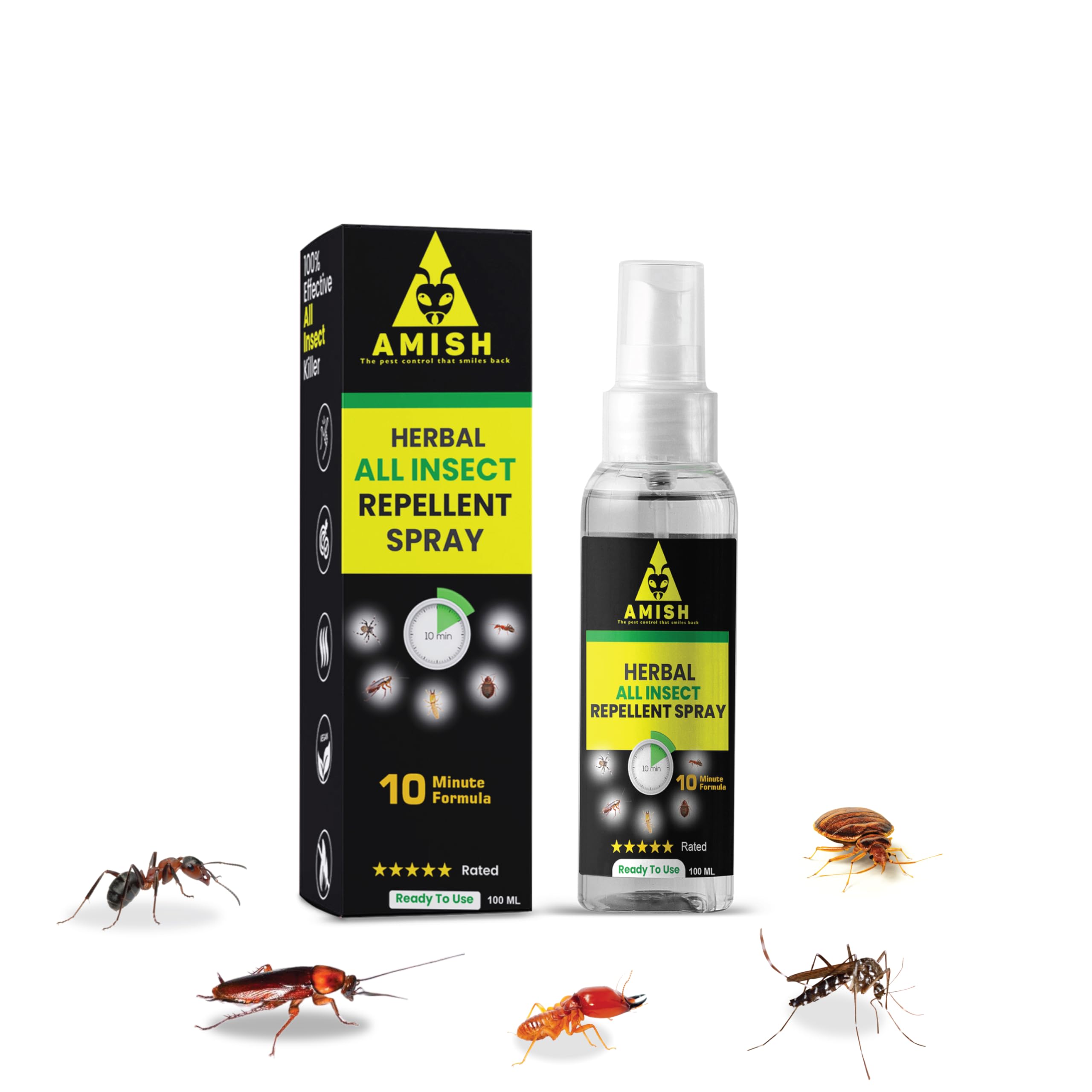 Amish Herbal All-in-One 100 ML Insect Herbal Home Control Cockroach,Bedbug,Spider,Ant,termite Ready-to-Use Spray Effective Insect Deterrent Natural ingredients Indoor (B0CW9K95RQ) Amazon Price History, Amazon Price Tracker