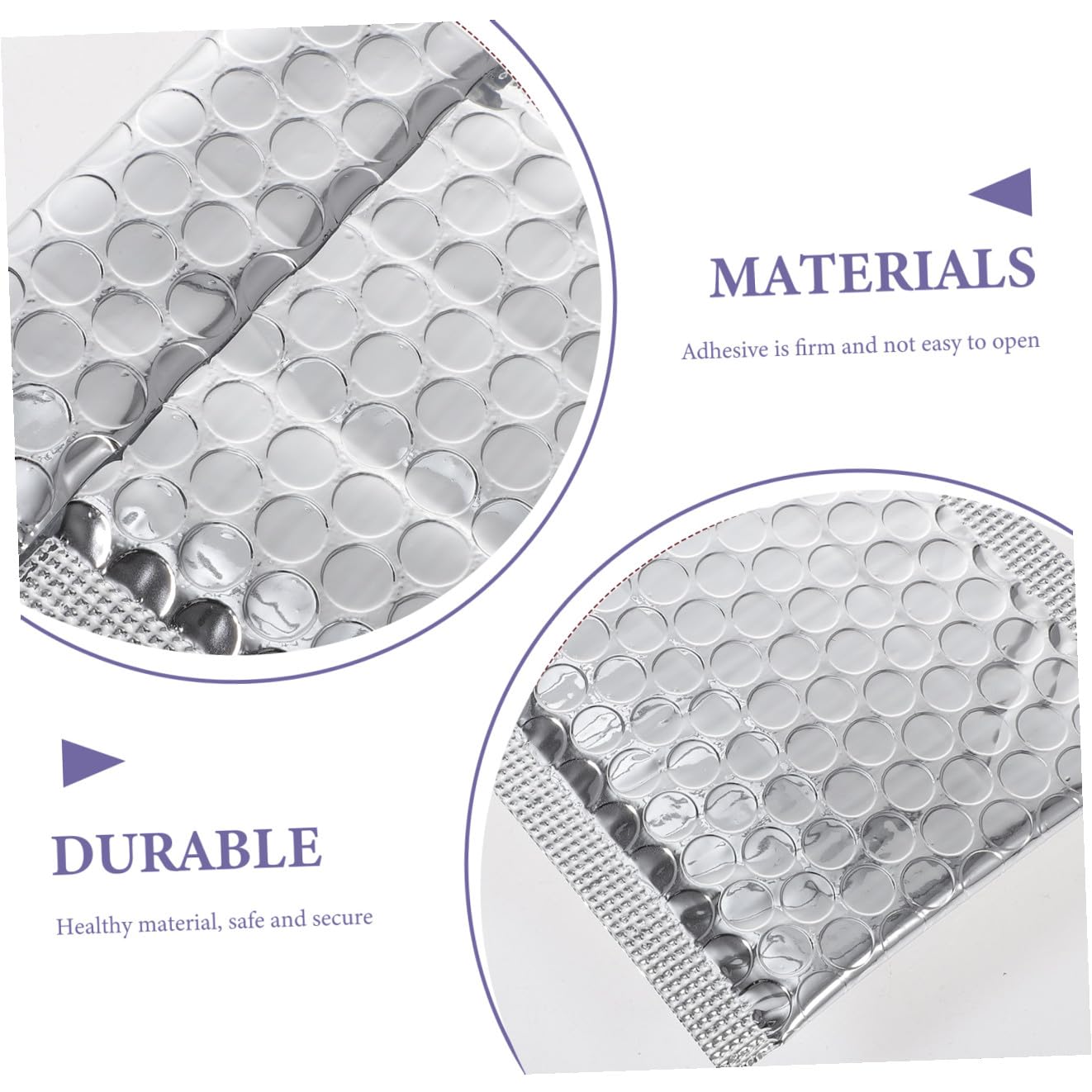 100 pezzi Buste Imbottite per Spedizioni con Bolle d Aria Autoadesive Resistenti e Protettive per Abbigliamento e Oggetti Fragili Formato Argento