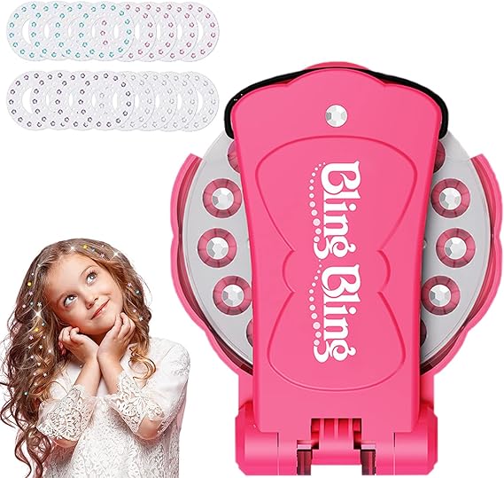 UPWER Bedazzler Hair Kit with 240 Pieces Hair Gems, Hair Gem Stamp