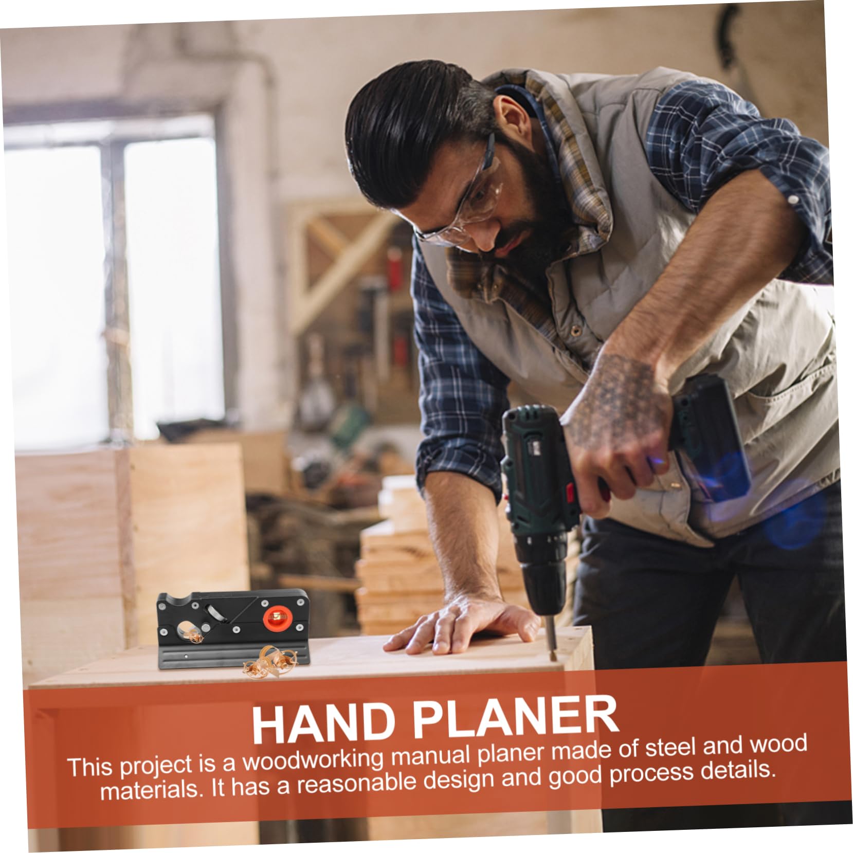 BESTonZON Herramientas De Biselado Para Trabajar Madera Cepilladora Manual De Bisel Corte y Cepillado Para Proyectos De Carpintería