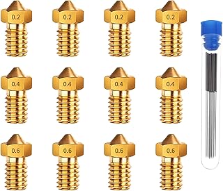 18-teiliges 3D Drucker Messing Düsen Set für AnkerMake,Anycubic Kobra,Ender 3,E3D V5/V6 3D Drucker Ersatzteile mit Reinigu...