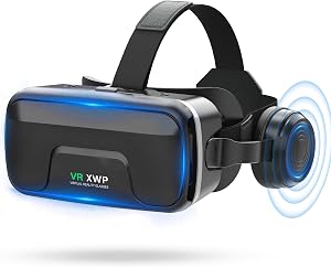 XWP Gafas De Realidad Virtual Con Auriculares, Gafas VR 3D Con Lentes HD Para Smartphones, Compatible Con iPhone/Android (4,7–7,2"), Para Juegos Y Películas, Regalo De Cumpleaños Para Amigos Y Familia
