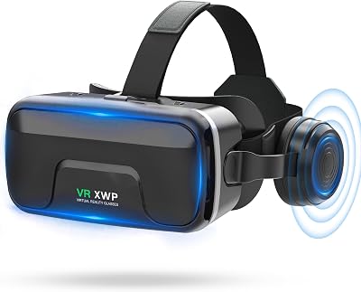 XWP Gafas De Realidad Virtual Con Auriculares, Gafas VR 3D Con Lentes HD Para Smartphones, Compatible Con iPhone/Android (4,7–7,2"), Para Juegos Y Películas, Regalo De Cumpleaños Para Amigos Y Familia