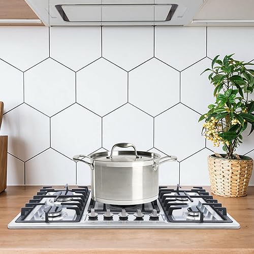 Miniatura 2 de Estufa integrada de 34 pulgadas con 5 quemadores en la parte superior de la cocina de gas NG Cocina de acero inoxidable Cocina rápida Protección