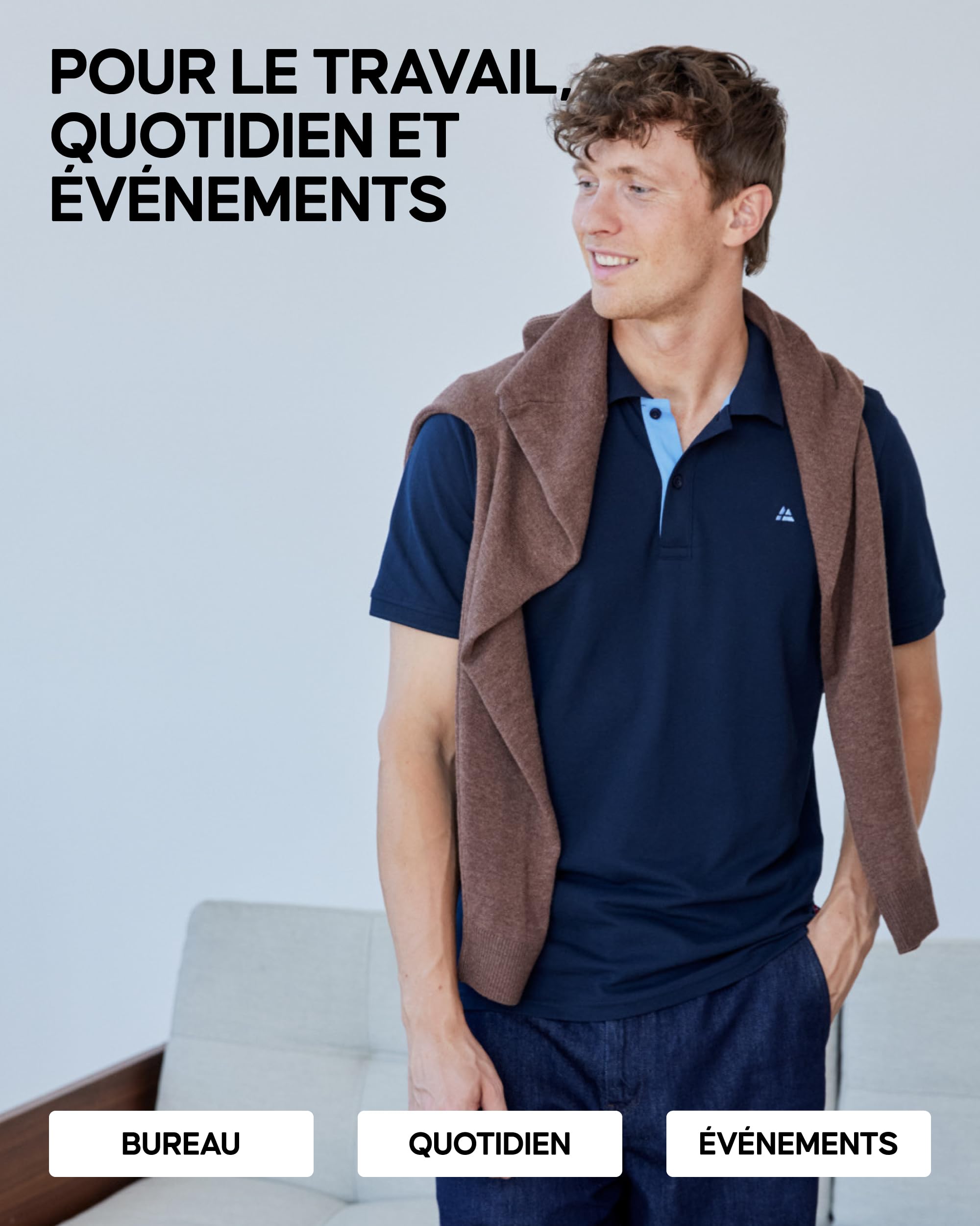 DANISH ENDURANCE Polos Homme, Coton Bio, Coupe Classique, Lot de 1 ou 2