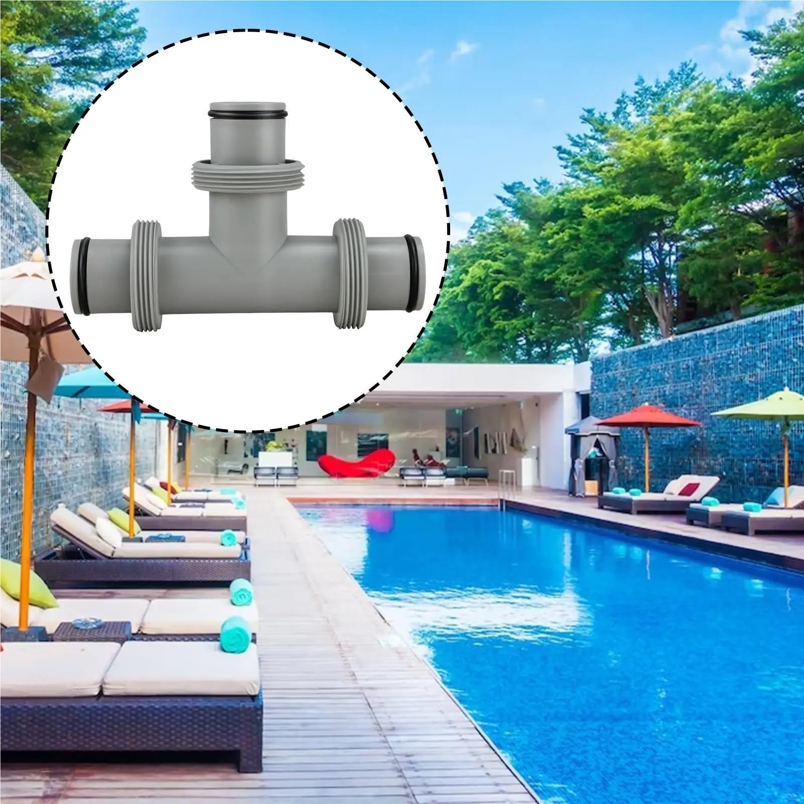 Lot de 5 adaptateurs de tuyau de piscine filetés pour la maison
