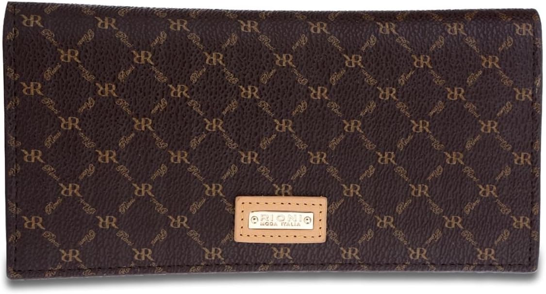 Signature Half-Fold Slim Wallet in Brown