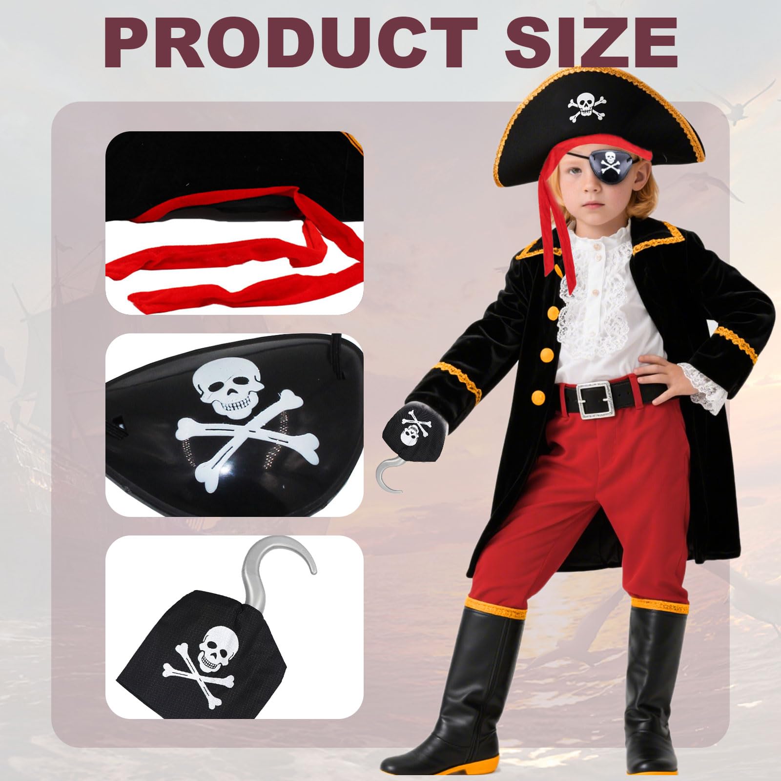 FUIPVGI 3 Pieces Pirate Accessories - Image 3