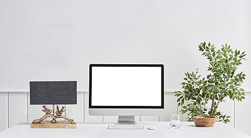 Miniatura 10 de Creative Co-Op lámpara de mesa de resina rústica con forma de pájaro, con pantalla rectangular negra y acabado dorado