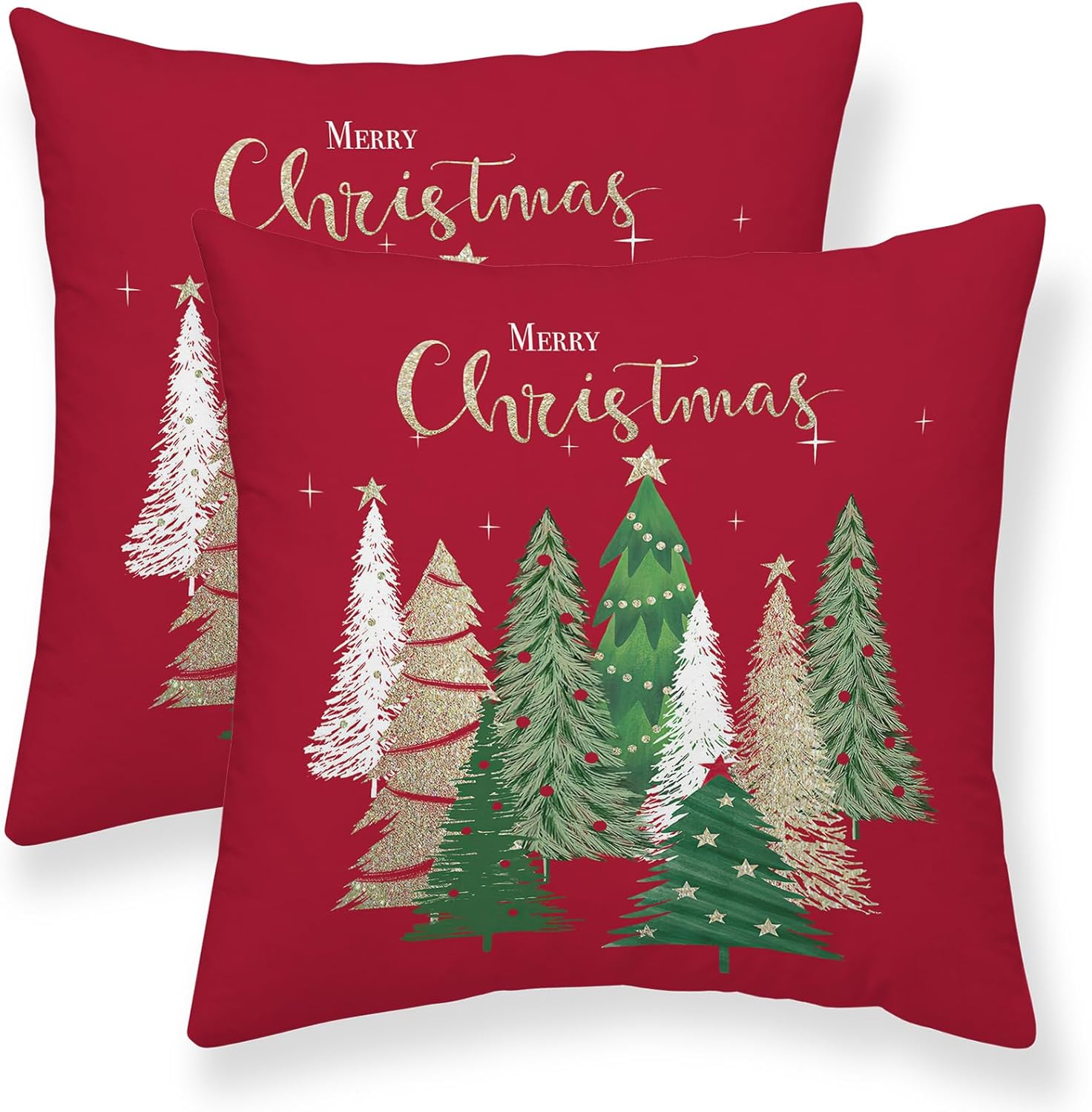 AELUTYSH Red Christmas Pillow Covers 20x20 Inch Set of 2