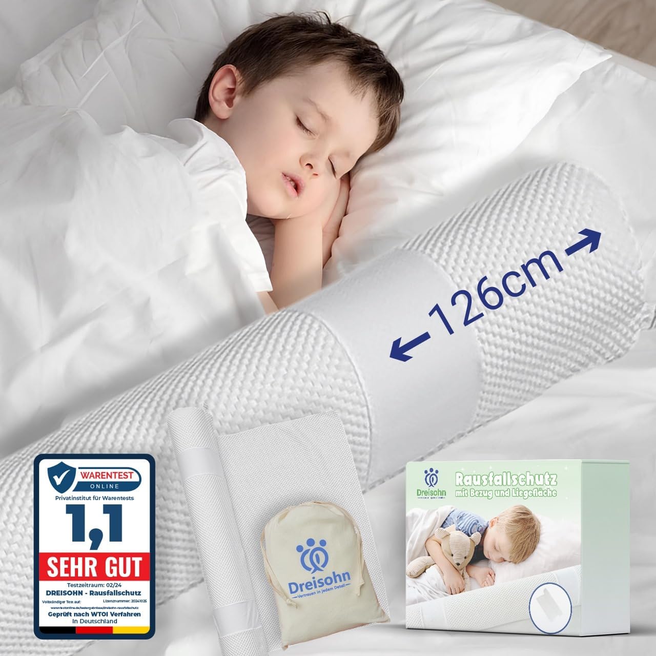 Aufblasbarer Bettgitter Für Kleinkinder - Praktischer Reiseschutz Gegen Herausfallen