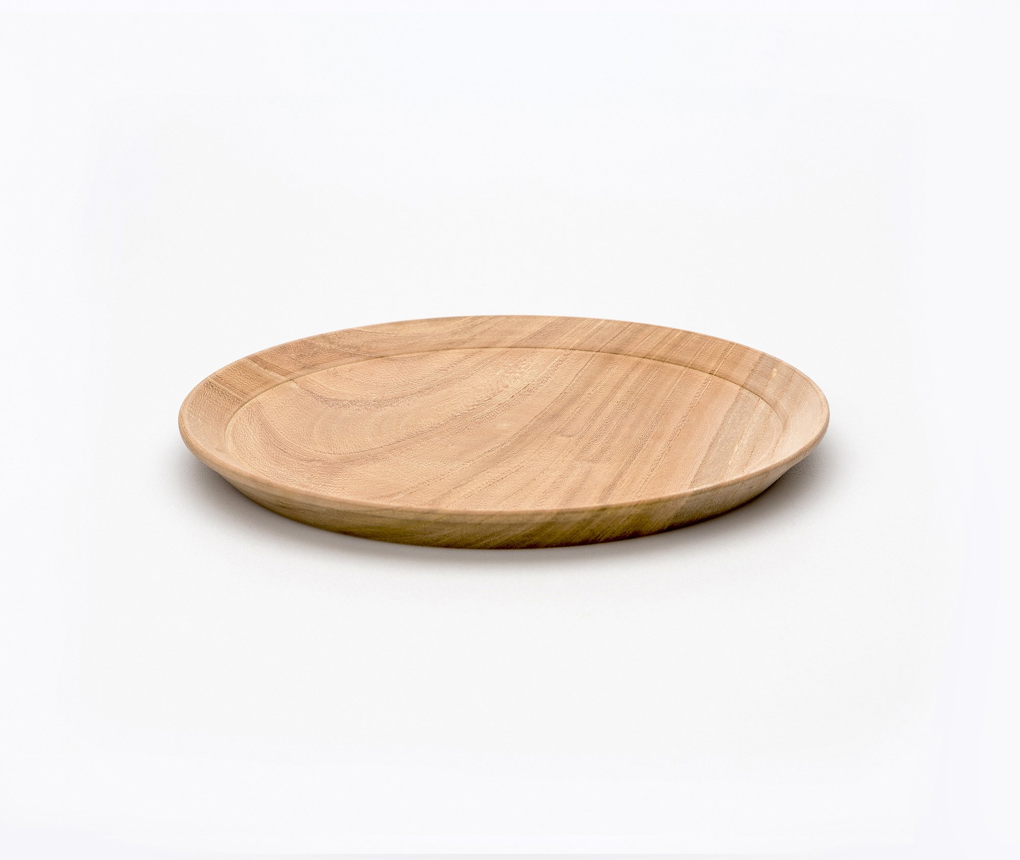 En Bois Rond Plateau De Service Du Thé Zelkova